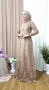 Gamis Pesta Terbaru ~ Gamis Brukat Tille Terbaru 2021 ~ OUTFIT OF THE DAY 2021