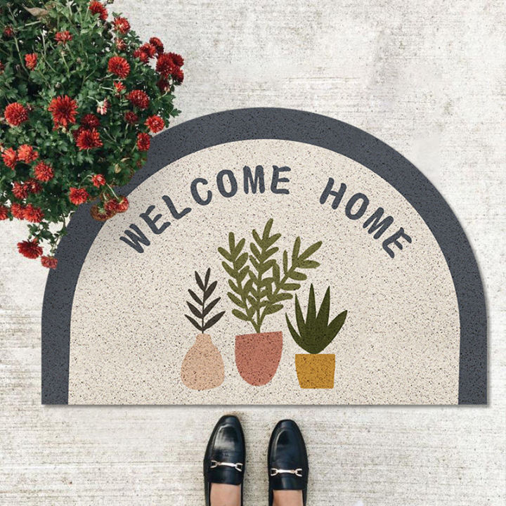 CozyJoy Entrance Door Mat INS Gardening Floor Mats PVC Coil Mat Half