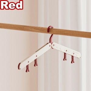 Folding clothes hanger with clips outdoor travel clothes hanger portable large thick travel clothes hanger clothes drying rack