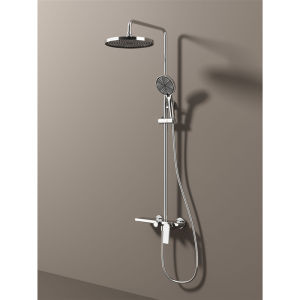 Brushed gold custom hot and cold water shower set rain shower head bath home booster shower