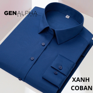 Áo sơ mi nam dài tay GEN ALPHA chất vải lụa Thái cotton mềm mịn thoáng mát thỏa mái GEN456