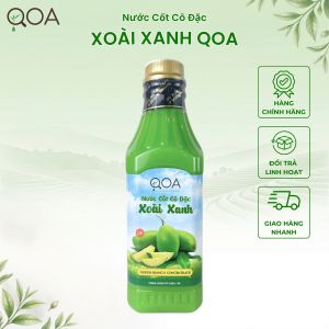 Nước Cốt Cô Đặc Xoài Xanh QOA (Chai x 1000gr) Đậm Vị Xoài Nguyên Liệu Tự Nhiên