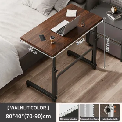 Height Adjustable Laptop Table Mobile Side Table Mobile Laptop Desk Home Office Desk Bed Table With Wheels