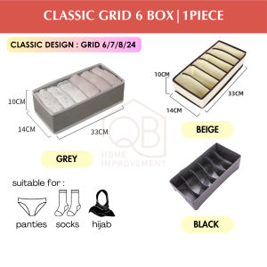 Underwear Storage Box Foldable Socks Bra Panties Tudung Organizer Storage Box Wardrobe Organiser