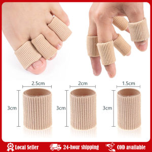 Silicone Toe Gel Tube Protector Cover Finger&Toes Fabric Gel Bandage Corns Blisters Calluse Pain Relief Soft Pads Insoles Soft Silicone Toe Protectors Cut To Fit Bunion Relief Corn Callus Remover Foot Therapy Pain Reliever for Men Women