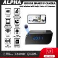 ALPHA HD 1080P Mini Camera Clock Wifi IP Camera Connect to Cellphone Home Security Control Concealed IR Night View. 