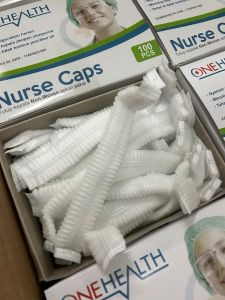 ONEHEALTH NURSE CAP isi 100pcs - Topi Perawat Pelindung Kepala Hair Mob