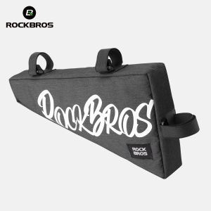 ROCKBROS Bicycle Portable Triangle Tube Bag Big Capacity MTB Road Bike Tool Kit Storage Multifunctional Bag Front Beam Convenient Bag Riding Equipment