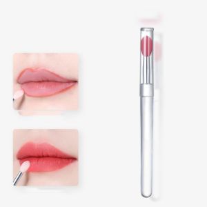 RUCHO Portable Silicone Concealer Cosmetic Tools Eye shadow Lip Brushes with Protect Cap Makeup Brushes Lip Brushes Lipstick Applicators