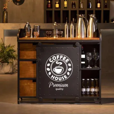 [CozyNest ]American R Dining Cabinet Sideboard Cabinet Storage Cabinet Customized Small Wine Cabinet R Restaurant Tea Table Bowl Cabinet