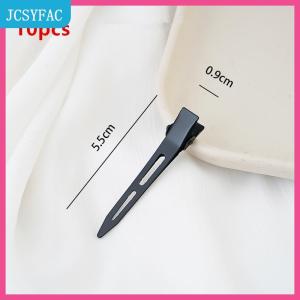 JCSYFAC 10PCS đen Duckbill tóc Clip nonslip Alligator tóc Clip thợ cắt tóc salon tạo kiểu tóc chết Phụ kiện tóc kẹp tóc