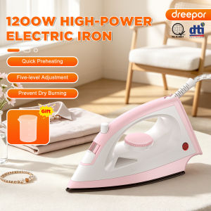 Dreepor Irons Portable Dry Iron for clothes 5-Gear Temperature 1600W Fast Wrinkle Removal
