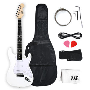 ZLG 6-String Stratocaster White Electric Guitar with Amplifier Professional&beginners Fast Shipping Free gifts