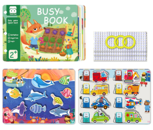 OSSDE Child Busy Book Cute Velcro Book Educational Toys Preschool Activity Learning Material Puzzle