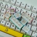 [Keycap Only]American Comics Hand-painted Keycap Doodle Hand Drawn keycap 129 Keys Profile PBT Five-Sided Sublimation For Cherry MX Switch nical Keyboard Keychron/RK61/GK61/Anne Pro 2. 