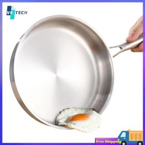 [ VKTECH ] 316 Stainless Steel Frying Pan Non-Stick Large Stir Wok Pan Gas Induction Cooker