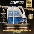 [ Combo Làm Mát ] Nước Làm Mát Pha Sẵn Màu Hồng Dành Cho Xe Hyundai (4Lít) + Súc két nước BG. 