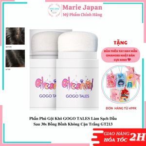 Phấn Phủ Gội Khô GOGO TALES Làm Sạch Dầu Sau 30s Bồng Bềnh Không Cặn Trắng GT213