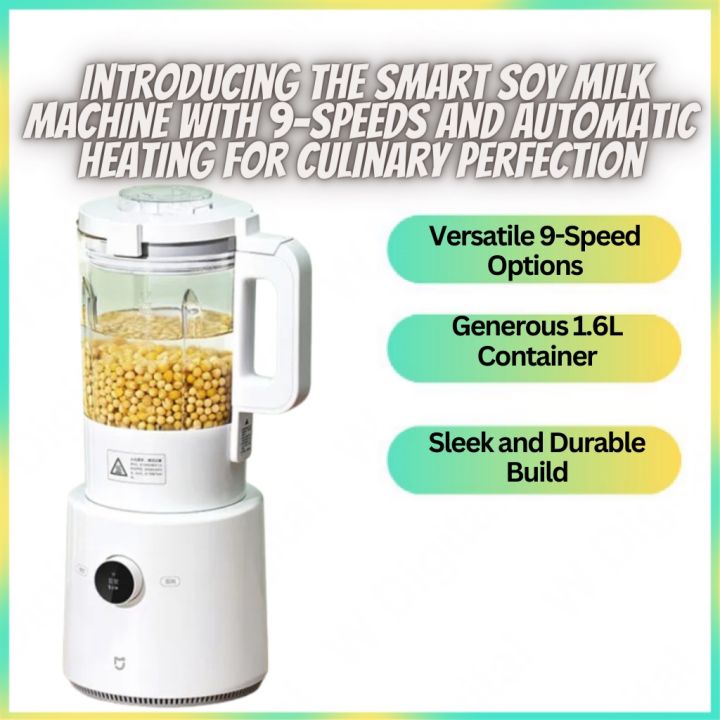 Introducing the Smart Soy Milk Machine with 9-Speeds and Automatic ...