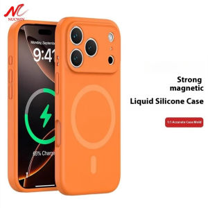 Liquid Silicone for Magsafe Case for iPhone 17 Pro Max Air Soft Lens Protect Shockproof Cover for iPhone 16 12 13 14 15 Pro Max