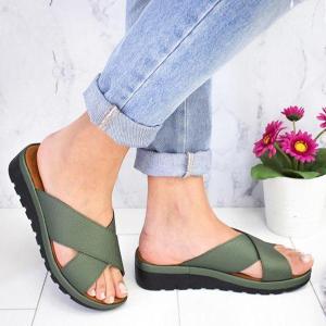 [Free Shipping] 21 New EBay WomenS Shoes Sizes 40-43 Summer 19 New Collection Open-Toe Mid-Heel Wedge Heel WomenS Sandals