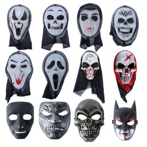 X ADORNMENT แฟชั่น Halloween Costume Party Decorations Face  Masquerade s Ghost Screaming Grimace