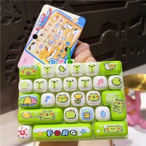 Bàn phím hoạt hình dễ thương Fidget ASMR Đồ chơi có dây buộc phù hợp với đồ chơi bỏ túi làm dịu tâm trạng cầm tay