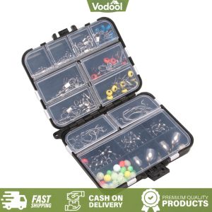[VSC] 162pcs Fishing Accessories Kit Hooks Swivels Carp Fishing Tackle Boxes