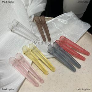[COD] Modingdue 2PCS Frosted Duckbill Clip Colorful Fix Hair Hairpins Fashion Bangs Clip Hairdressing Hairpins Barrettes Headwear Accessories