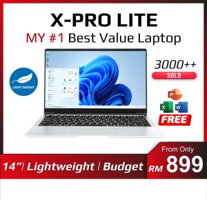 Brand New XPro Lite Ultrabook Laptop | 14 Inch Slim Laptop |  14th Gen | Up to 512GB SSD | 12GB RAM | Windows 11 | Free MS Office | SG Top Brand