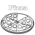 Bánh Pizza - Set 20 Tờ Tranh Tô Màu A4 A5 Dành Cho Màu Sáp, Màu Chì - TRANH TÔ MÀU COLOR LAND. 