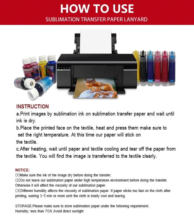 25x100cm) QUAFF Lanyard Sublimation Paper 100gsm for Id Lace