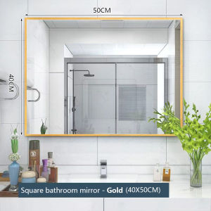 SERENZO Bathroom Mirror With Shelf Wall Mounted Mirror Toilet Mirror Rectangular Mirror Hanging Mirror