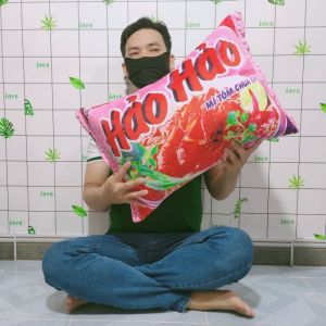 GỐI NẰM 100% GÒN HÌNH MÌ TÔM GỐI NẰM NGỦ IN 3D MẪU MỚI ẢNH THẬT