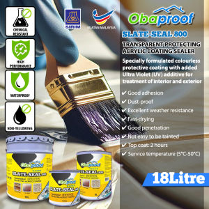 1L/5L/18L OBAPROOF SLATE SEAL 800 TRANSPARENT PROTECTING ACRYLIC COATING SEALER / COATING CAT LANTAI BERKILAT / 光油 / WATERPROOF / KALIS AIR / 防水漆
