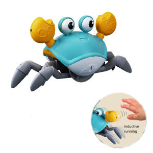 Crawl Escape Automatic Crab Sensing Obstacle Avoidance Glow Electric Crab Charging Toys With Music Creative Gift for Kids Boy and Girl