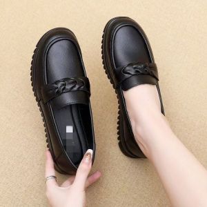 Free Shipping MomS New Autumn Collection Of Soft-Soled Leather Shoes: Comfortable Non-Tiring For Everyday Wear Suitable For Work And Designed For Middle-Aged And Elderly Women With Non-Slip And Wear-Resistant Features