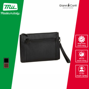 Clutch Cầm Tay Bằng Da Thật Nam Màu Đen- Gianni Conti - Sản Xuất Thủ Công Tại Italy_1812207-10