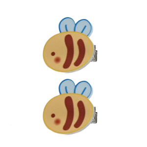 2pcs Honeybee Design Hairpin Acrylic Barrettes Sophisticated Hairpiece Cartoon Hair Accessory For Parties Daily Wear