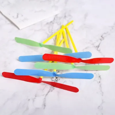 CANGMOTION Dragonfly Shape Bamboo Dragonfly Rotating Hand Push Flying Propeller Toy Flying Arrow Outdoor Sports Game Kids