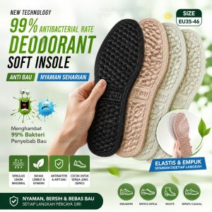 Sol Sepatu Anti Bau Untuk kaki Pria dan Wanita - Antibakterial rate 99%