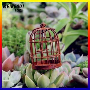 MEIKE001 1:12 Dollhouse accessories miniature metal bird cage doll house ornament