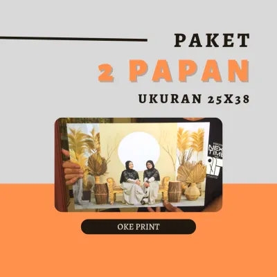 CETAK FOTO UKURAN 15R 25X38 2 PCS SUDAH DIBINGKAI PAPAN MDF PROSES 1 HARI BISA COD