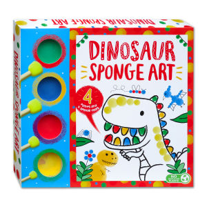 Dino Sponge Art with 4 Paints and 4 Sponge Tools