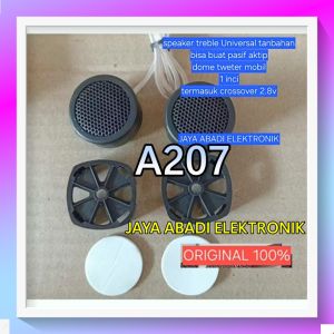 A207 H80 speaker treble Universal tanbahan pasif aktip dome tweter mobil 1 inci termasuk crossover 2.8v ORI 100% TWEETER SUARA JERNIH NATURAL TWEETER TREBLE TREBEL WALET AKTIP PASIF ACR AIRROW ARROW PIEZO SUPER VOKAL CES PIEZOO TWITER INDOOR OUTDOOR KOMPO