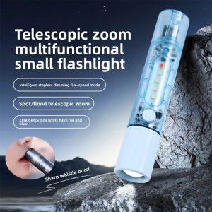With Whistle LED Emergency Flashlight Small Multi-function Outdoor Survival Flashlight Long-range High Brightness
