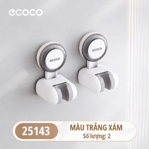Set 2 móc treo vòi hoa sen chịu lực ECOCO hít chân không thế hệ mới dễ dàng lắp đặt và tháo rời tái sử dụng thông minh