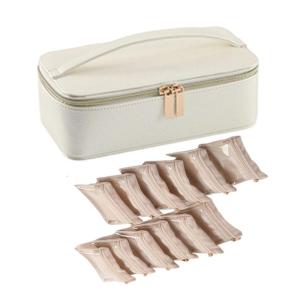 Portable Organizers Bag Stylish Leather Case 12 Separate Pouches for Collection Storage