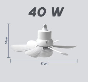Ceiling Fan With Light Socket Fan Light with Remote Small Ceiling Fan with 3-Speeds Dimmable LED