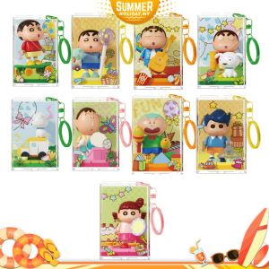 AREA-X Block AB0173 8IN1 Performance Keychain Figure Crayon Shin Chan Series Gift Decoration Building Brick Toy
